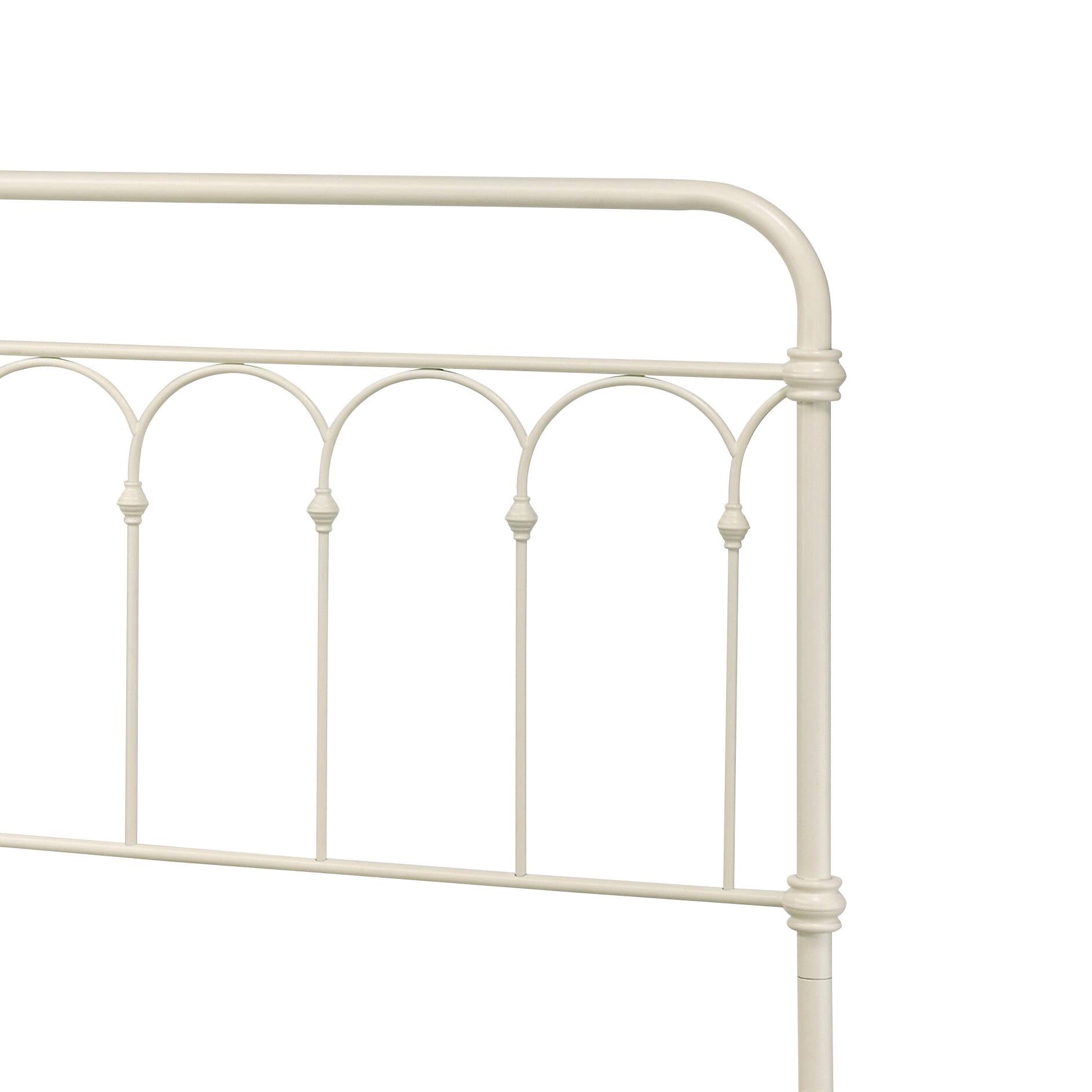 Citron White Finish Full Bed White Metal