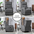 Coolmore Recliner Chair, Electric Recliner Chairs For Adults, Side Pocket Power Reclining Chair Pocket Springs Seat Cushion, Corduroy Fabric Recliner Sofa For Living Room, Bedroom, Home Theater Dg Dark Gray Foam Corduroy