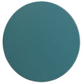 Teal Round Wooden Side Table Teal Primary Living Space Round Wood Pedestal