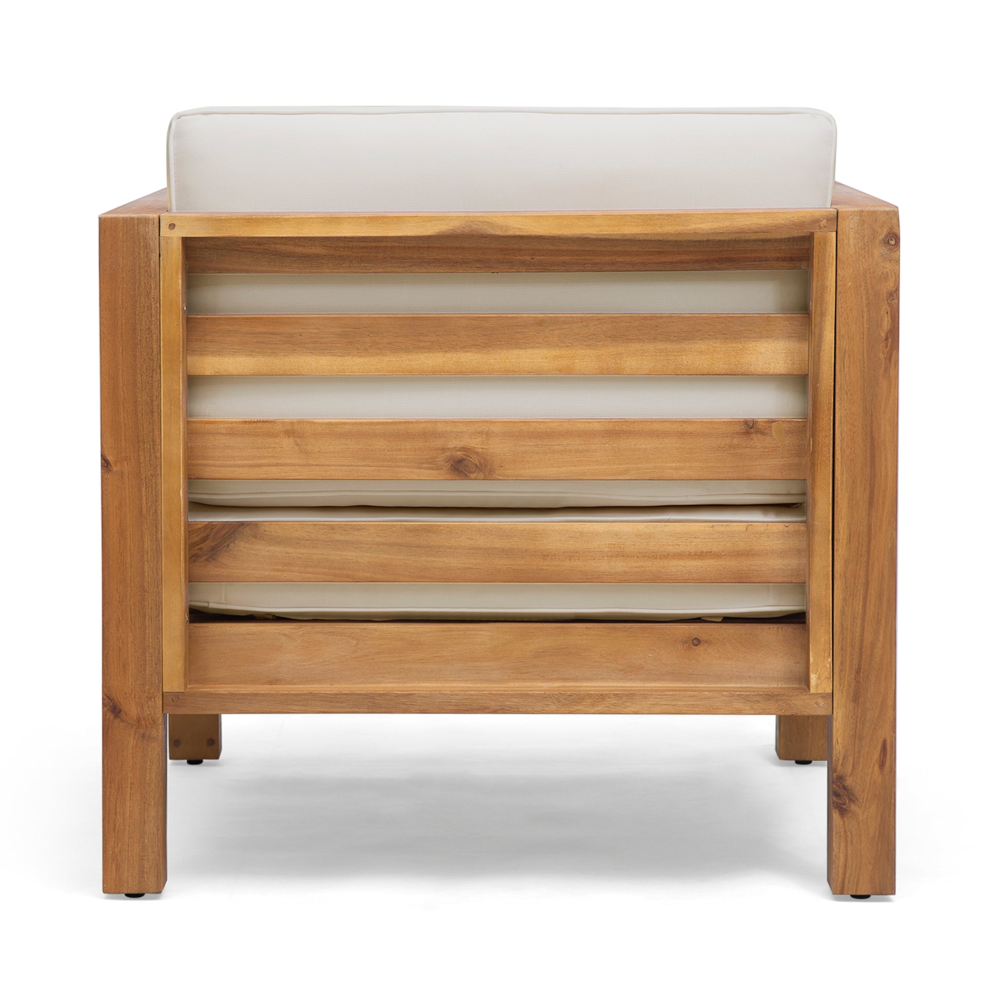 Oana Club Chair Beige Acacia Wood
