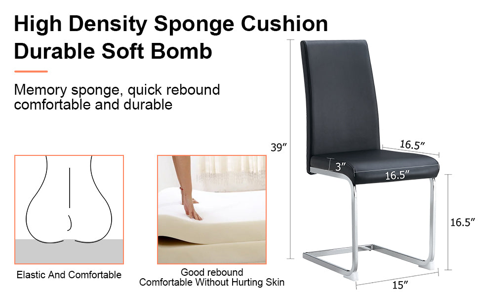 Table And Chair Set, Large Modern Minimalist Rectangular Dining Table, 0.39 "Imitation Marble Tabletop And Silver Metal Legs, Soft Leather Seats. F 1537 Silver Glass Metal