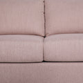 Comfy 3 Seat Sofa With Wooden Legs, Pu, For Living Room And Study Light Pink Fabric 3 Seat