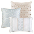 7 Piece Comforter Set Aqua Queen Queen Aqua Polyester