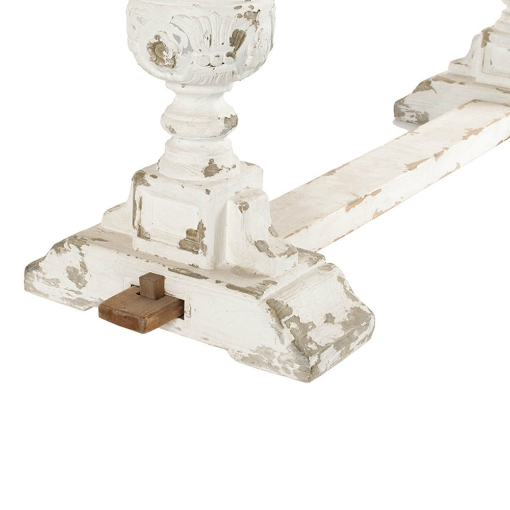 59X18X32" Alcott Buffet Table Brown Antique White Boho,European,Farmhouse,French Country,Rustic Solid Wood Mdf