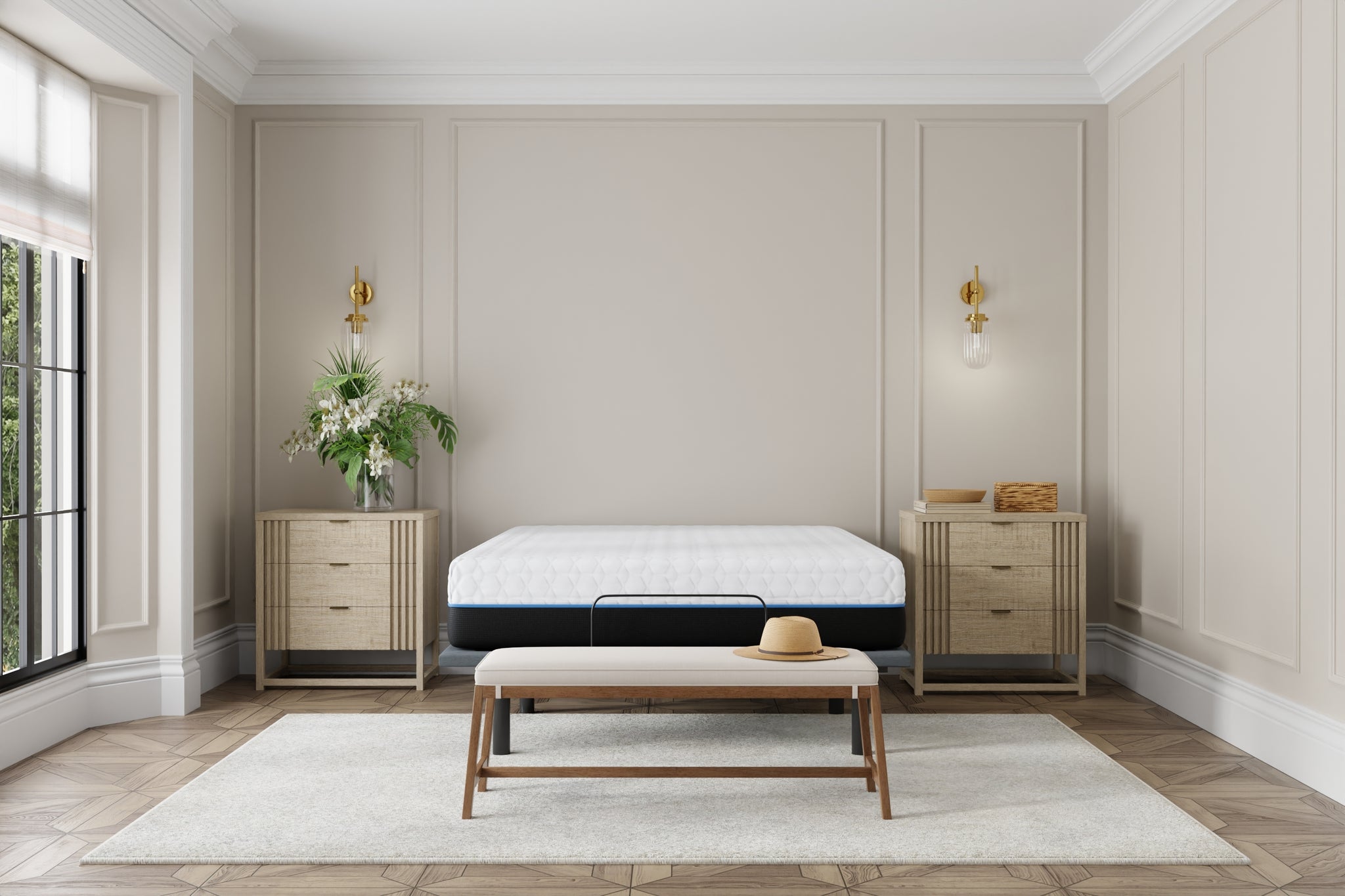 Copper Lux 12" Queen Soft Memory Foam Mattress With Phase Change Cooling Fabric White Gray Foam Queen