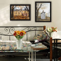2 Piece Vignette Country Living Black Framed Wall Art For Living Room, Bedroom Wall Art Print For Home Decor By Billy Jacobs Multicolor Wood Paper