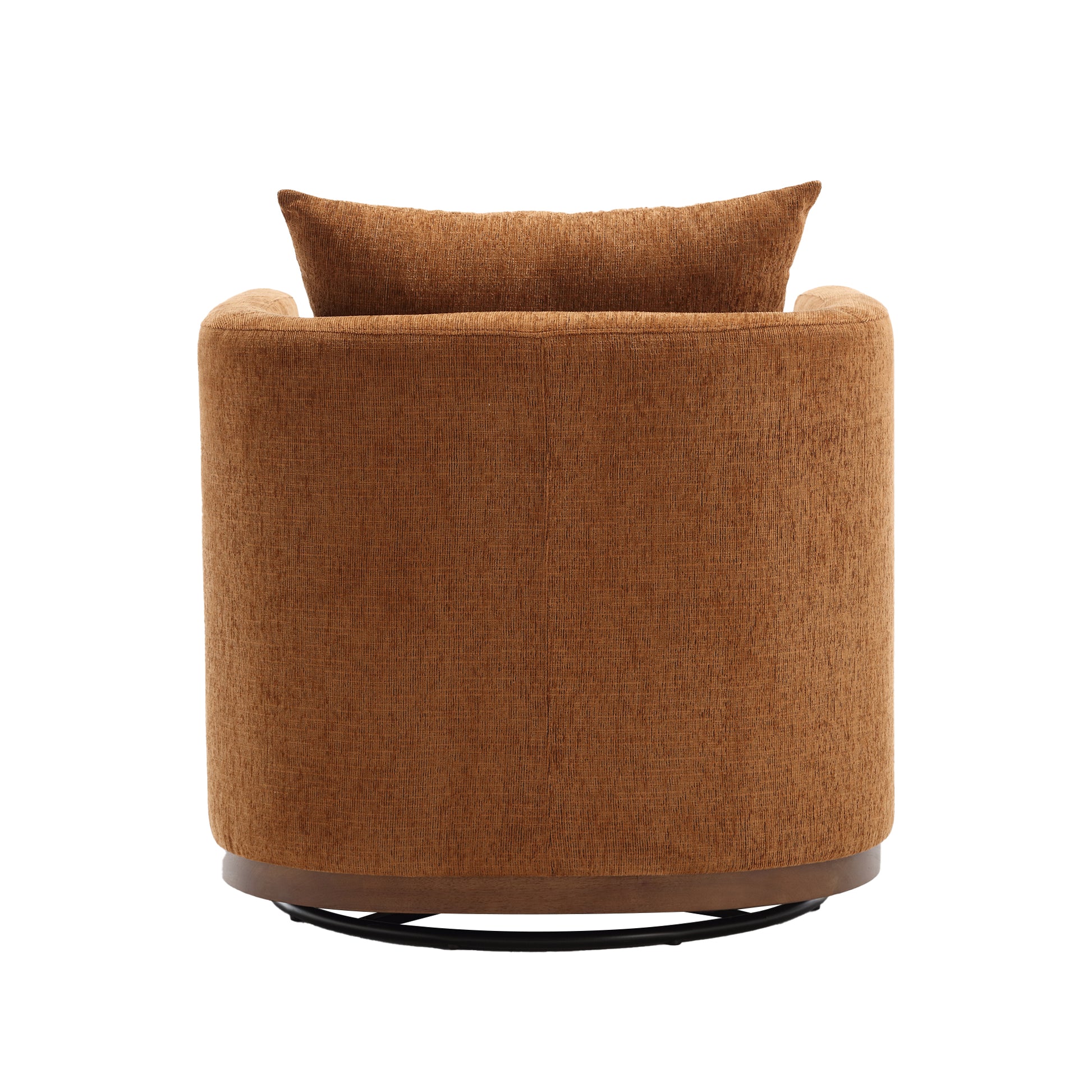 Coolmore Swivel Barrel Chair, Comfy Round Accent Sofa Chair For Living Room, 360 Degree Swivel Barrel Club Chair, Leisure Arm Chair For Nursery, Hotel, Bedroom, Office, Lounge Brown Chenille Brown Primary Living Space Foam Chenille