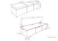 Lincoln Extra Large Storage Ottoman Bench Black Wood Fabric