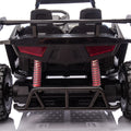 24V Two Seater Kids Ride On Electric Car W Parents Control,Seat Width 20.47In,2Wd,Four Wheel Suspension,The Police Car With A Megaphone,Power Display,Bluetooth,Mp3,Usb Tf,Music,Led Lights For Kids. Black Polypropylene