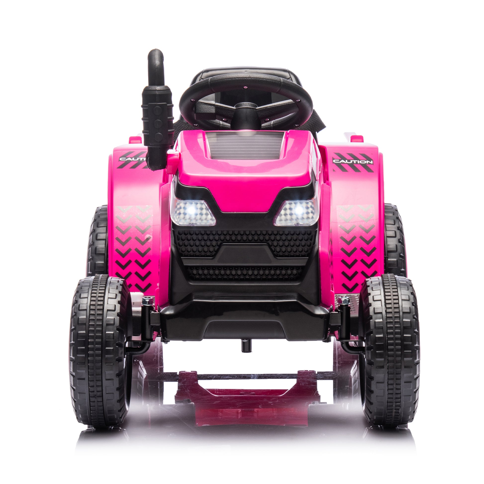 12V Kids Ride On Electric Tractor Black Knight,Kids Ride On Toy.2Wd,Non Skid Tires, Steering Wheel, Foot Pedal,With Removable Storage Tug,Light,Bluetooth,Music,Mp3,Usb,Power Display For Kids Aged 2 3. Rose Red 50 99 Lbs Polypropylene