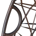 Marlin Hanging Egg Chair Basket Brown Pe Rattan Iron Waterproof Fabric