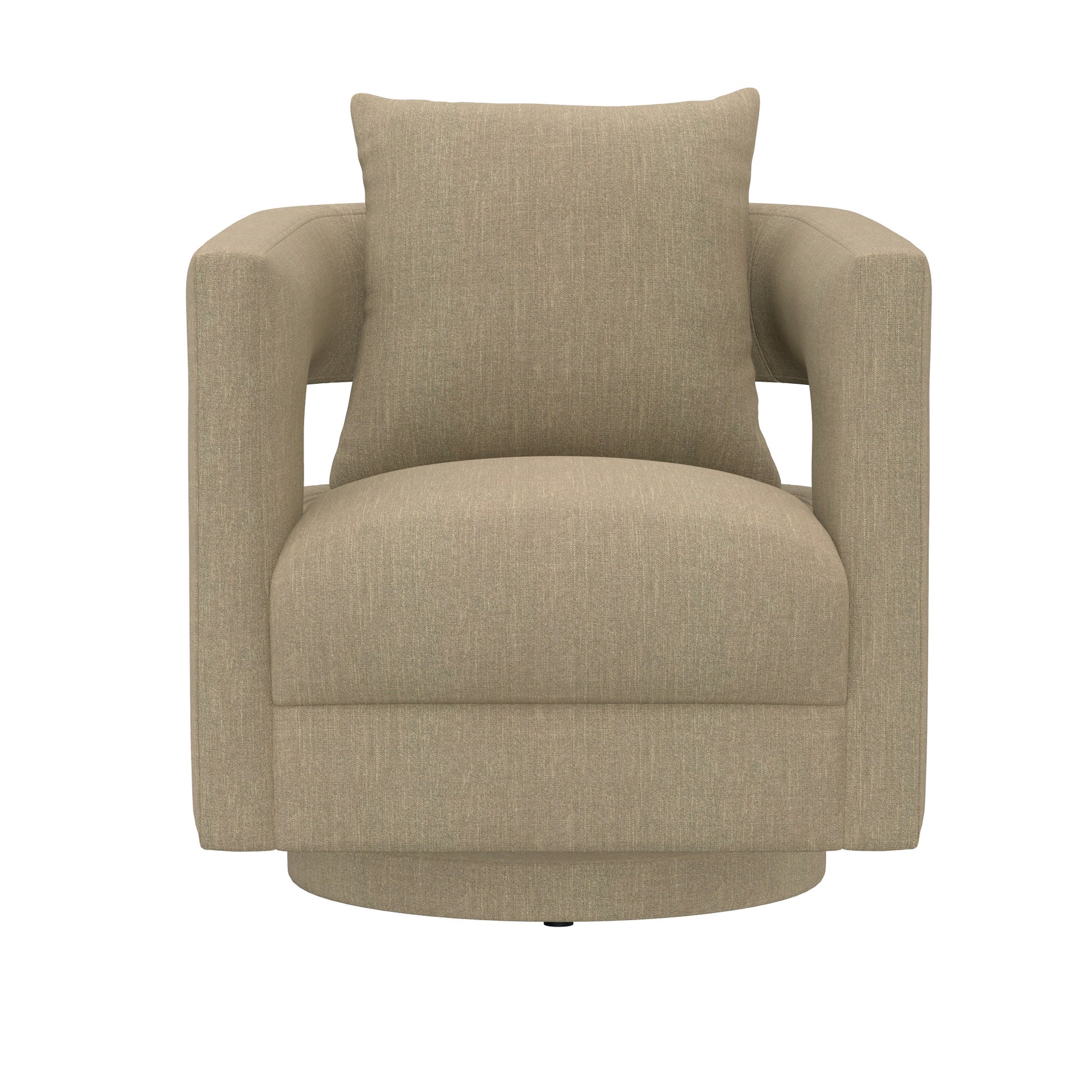 Supe Tan Swivel Chair Tan Foam Engineered Wood