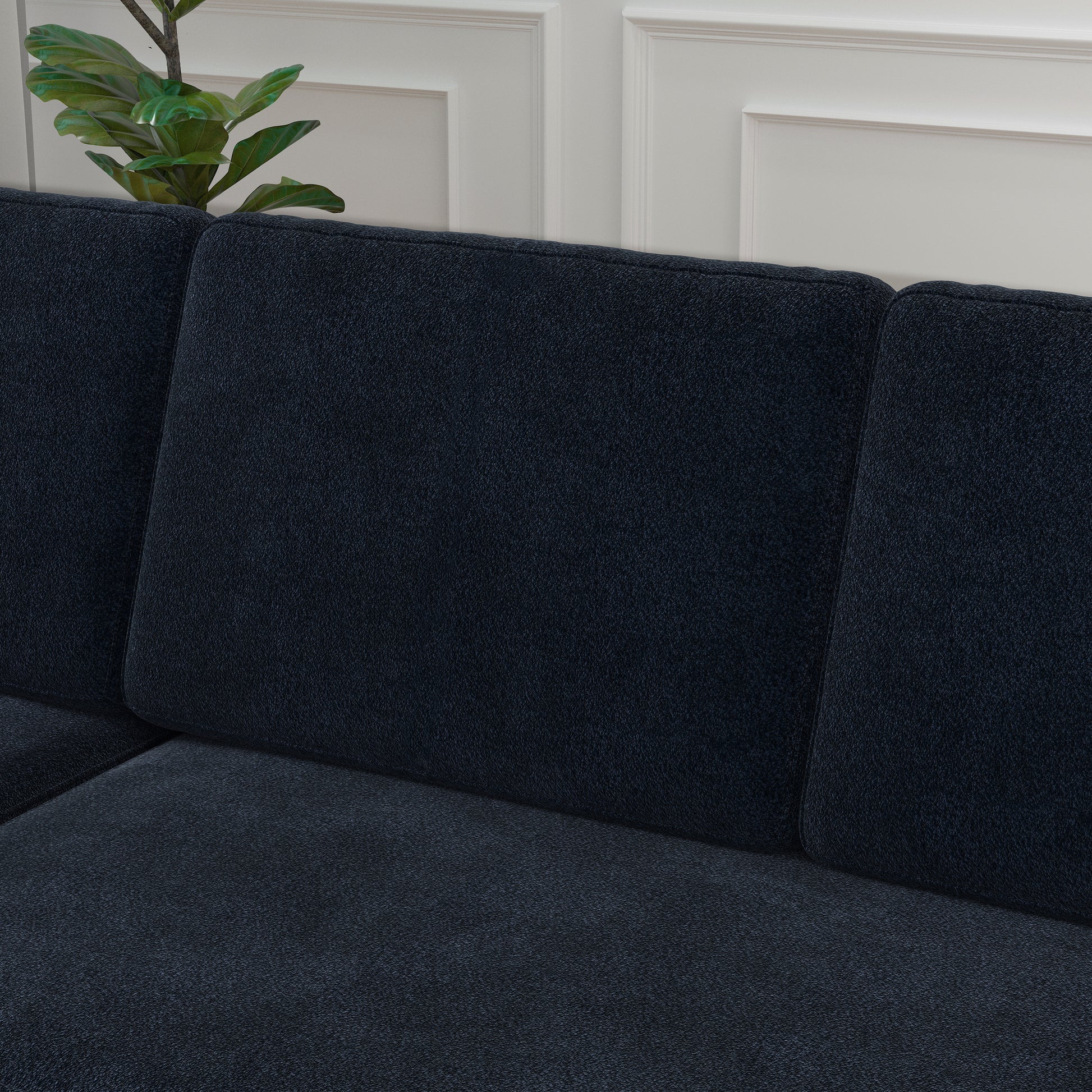 85 Inches Sofa Bed, 3 Seater Sleeper Sofa With Storage Chaise, Square Handrail With Pull And Copper Nail,Chenille, Pull Out Couch For Living Room Blue Chenille 3 Seat