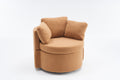 029 Teddy Fabric Swivel And Storage Chair With Back Cushion For Living Room,Khaki Khaki Primary Living Space Modern Foam Teddy