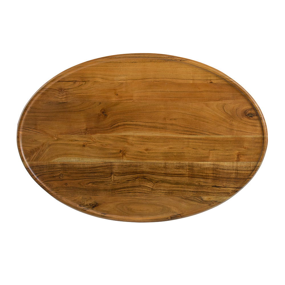 39X26X16" Oval Cofe Table Brown Wood