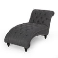 Chaise Lounge Charcoal Fabric 1 Seat