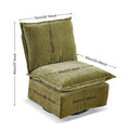 Detachable Green Chenille Single 360 Swivel Rocking Rocker,360 Swivel Sofa Chair & Single Sofa Lounge, Comfortable Seating For Living Room & Bedroom,Green Sofa 1Pc Green Primary Living Space Modern Foam Chenille