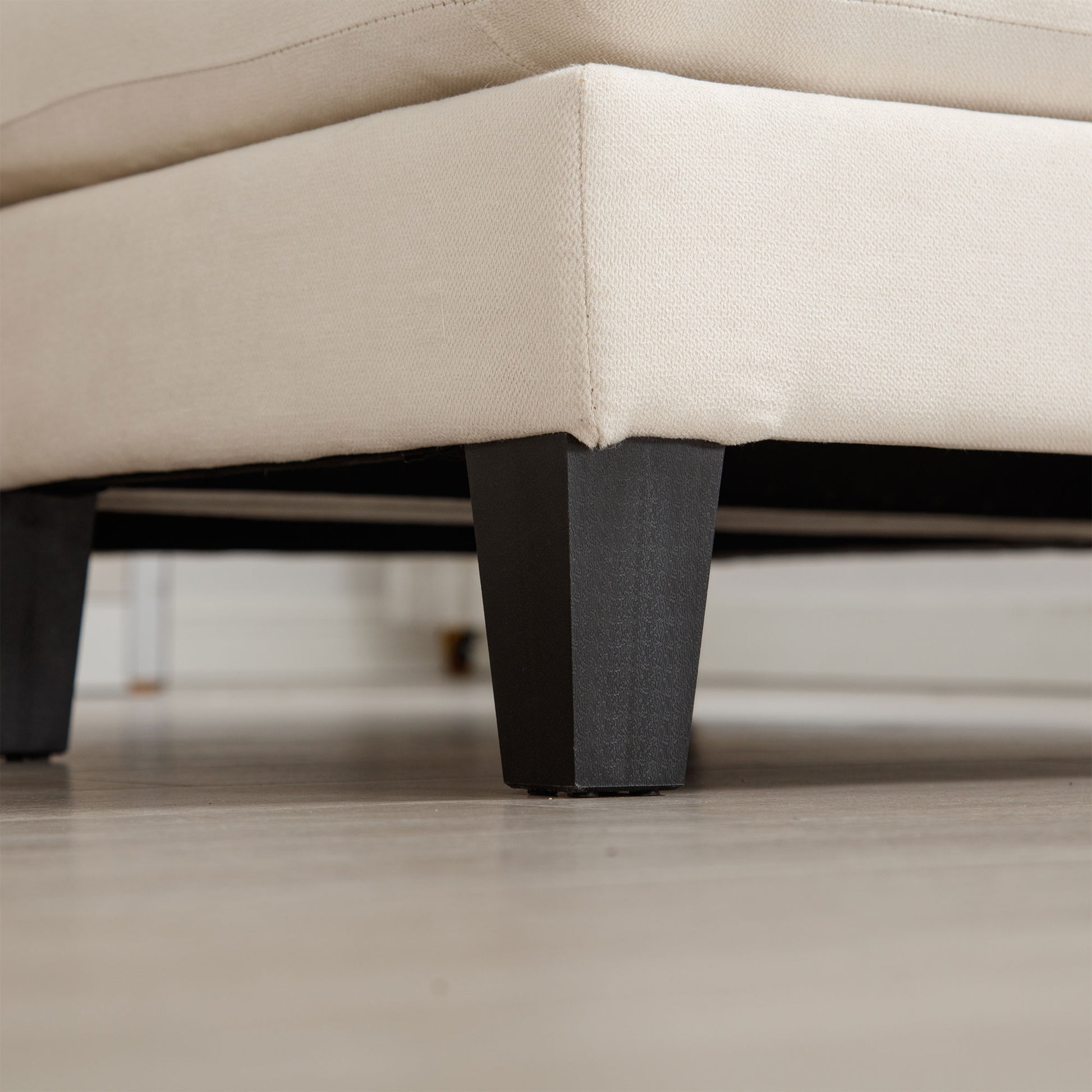 154.8" Oversized Modular Sofaice Velvet Large U Shaped Couch Comfy Upholstered 4 Seat Sofa With 2 Ottoman, 4 Lumbar Pillow, Deep Seat Couch For Living Room Beige Wood Primary Living Space Modern Foam Polyester 6 Seat