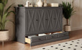 Solid Pine Murphy Bed Chest Cube Cabinet Bed With Charging Station And Large Storage Drawer For Home Office Or Small Room,Full,Gray Box Spring Not Required Full Gray Wood Gray Pine Murphy Solid Wood Mdf