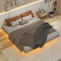 King Size Floating Bed With Led Lights Underneath,Modern King Size Low Profile Platform Bed With Led Lights,Grey King Grey Wood Bedroom American Design Pine Bed Frame Pine