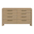 C Tan 8 Drawer Dresser Tan Solid Wood