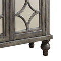 Weathered Grey 2 Door Console Table Grey Primary Living Space Modern Rubberwood Drawers Rectangular Wood