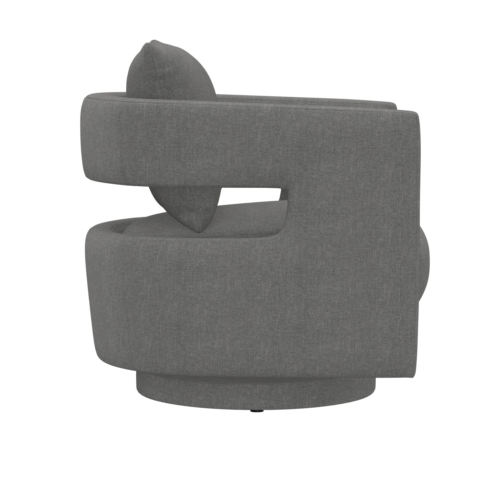 Supe Gray Swivel Chair Gray Foam Engineered Wood