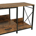 Tv Stand With Led Lights Power Outlets Tv Stand With Fabric Drawers For 65 70 75 Inches Tv Entertainment Center And Industrial Tv Console Table With Open Storage Shelves For Living Room, Bedroom
