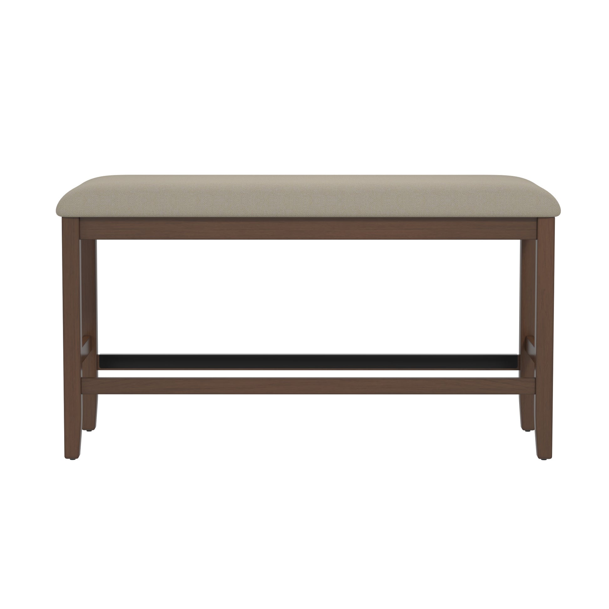 Sonnet Brown Gathering Height Bench Brown Foam Solid Wood