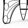 Modern Butterfly Cast Metal Garden Bench, Outdoor Bench Patio Seat, Park Bench Outdoor Seating For Garden, Yard, Park, Entryway Black Garden & Outdoor Metal