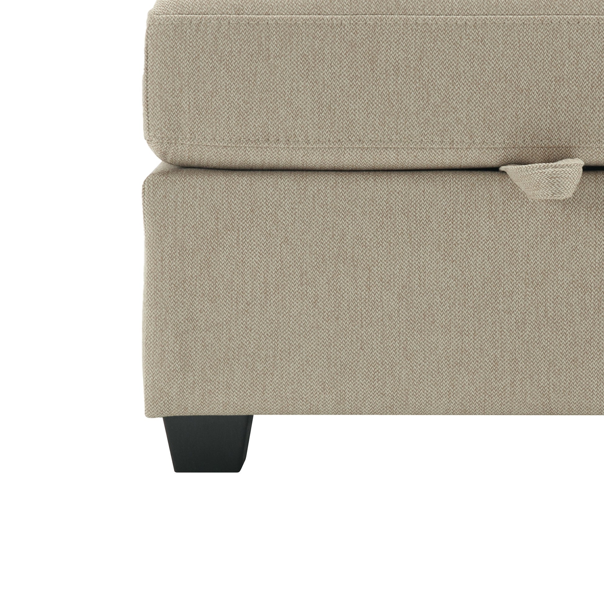 Space Saving Small Sectional Sofa With Ottoman, 2 Seater Sofa With 1 Ottoman, All Seats And Ottomans With Storage Function Beige Beige Fabric 2 Seat