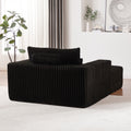 75 Inch Corduroy Sponge Sofa Lounge Chair,No Assembly Required,Fluffy Modern Sleeper Chair For Indoor Living Room Bedroom Black Foam Corduroy 1 Seat