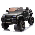 24V Two Seater Kids Ride On Car W Parents Remote Control, Licensed Toyota Lc250,4Wd,220W Motors,With Shovel,Three Point Seat Belt,Slow Start,Speed Adjustment,Bluetooth,Music For Kids Aged 3 . Gray 100 149 Lbs Polypropylene