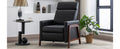 Wood Framed Pu Leather Recliner Chair Adjustable Home Theater Seating With Thick Seat Cushion And Backrest Modern Living Room Recliners, Black Old Sku:Pp289527Aab Black Pu Pu