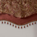Jacquard Window Rod Pocket Valance With Beads Burdy 50X18