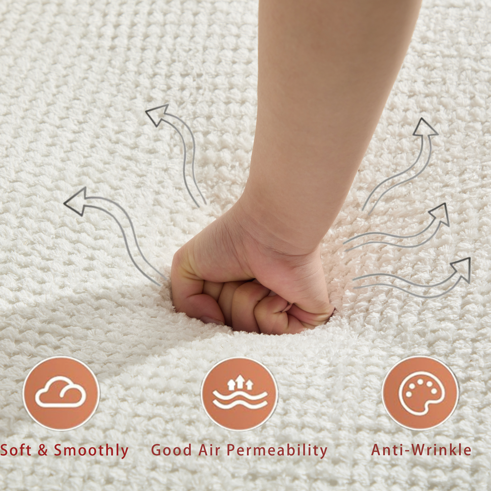 Arrived 105.5''Curved Sofa, Modern Minimalist Sofa, Cloud Couch Sofa 3 4 Seater Couch With 2 Pillows,Bedroom, No Assembly Required, Point Shaped Corduroy, Anti Wrinkle Beige Beige Polyester Primary Living Space Tight Back Soft Modern Foam Upholstered 3