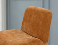Comfy Accent Chair, Upholstered Slipper Chair, Armless Chair With Wood Legs And Soft Fabric For Living Room, Bedroom, Orange Orange Foam Wood Fabric