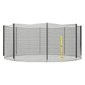 Soozier Trampoline Safety Net For 14Ft Round Trampoline With 8 Straight Poles, Weather Resistant Trampoline Net Replacement Enclosure With Yellow Zippered Entrance, Poles Not Included, Yellow Black Hdpe