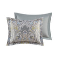 6 Piece Cotton Comforter Set Grey King King Grey Cotton