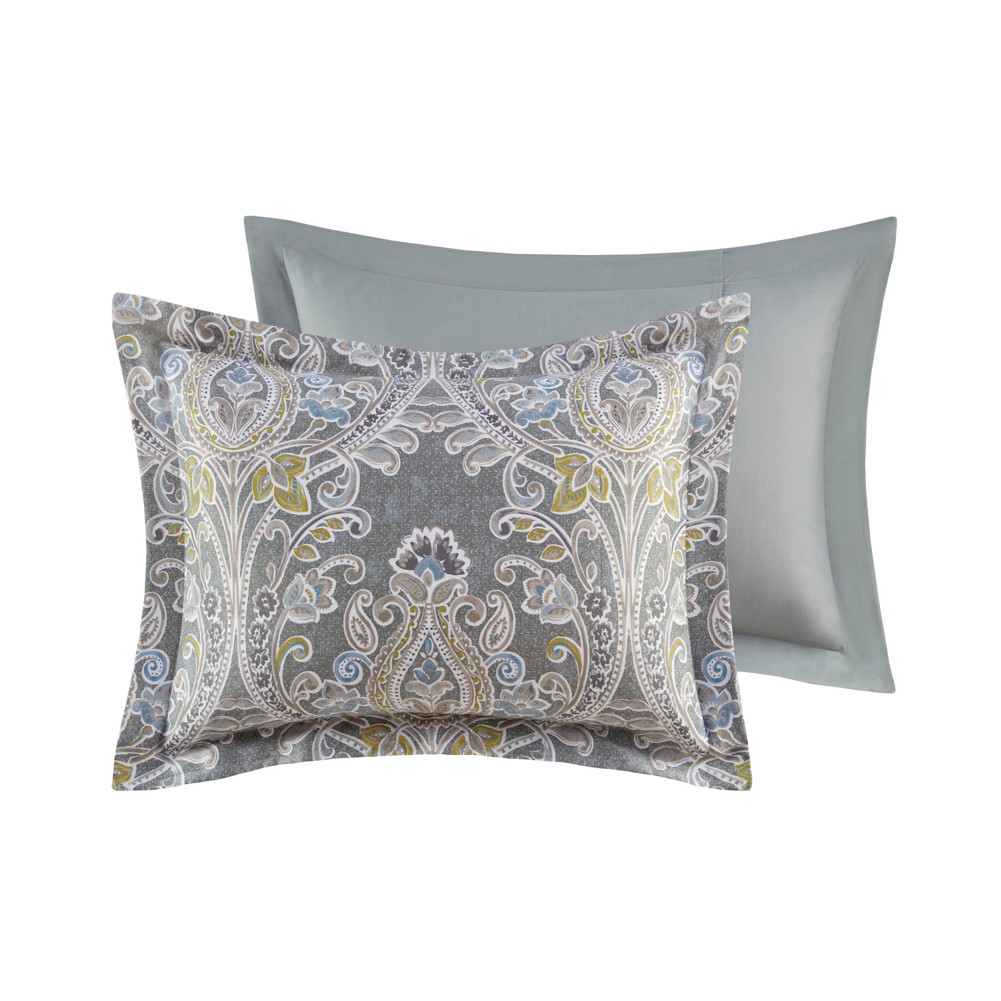6 Piece Cotton Comforter Set Grey King King Grey Cotton