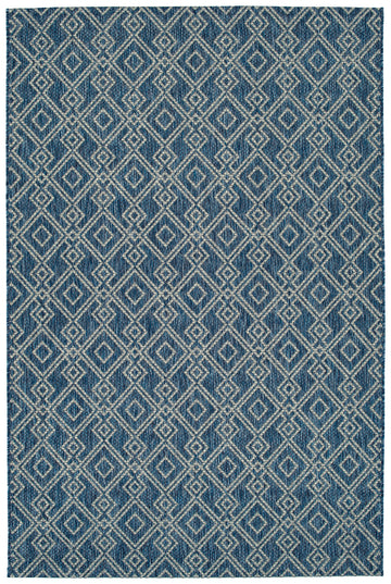 Modern, Geometric, Textured Cut Pile 5'3" X 7'6" Rectangle Area Rug Navy Polypropylene