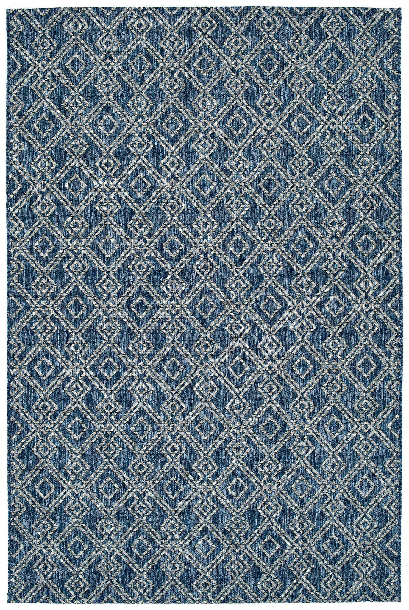 Modern, Geometric, Textured Cut Pile 3'11" X 5'11" Rectangle Area Rug Navy Polypropylene