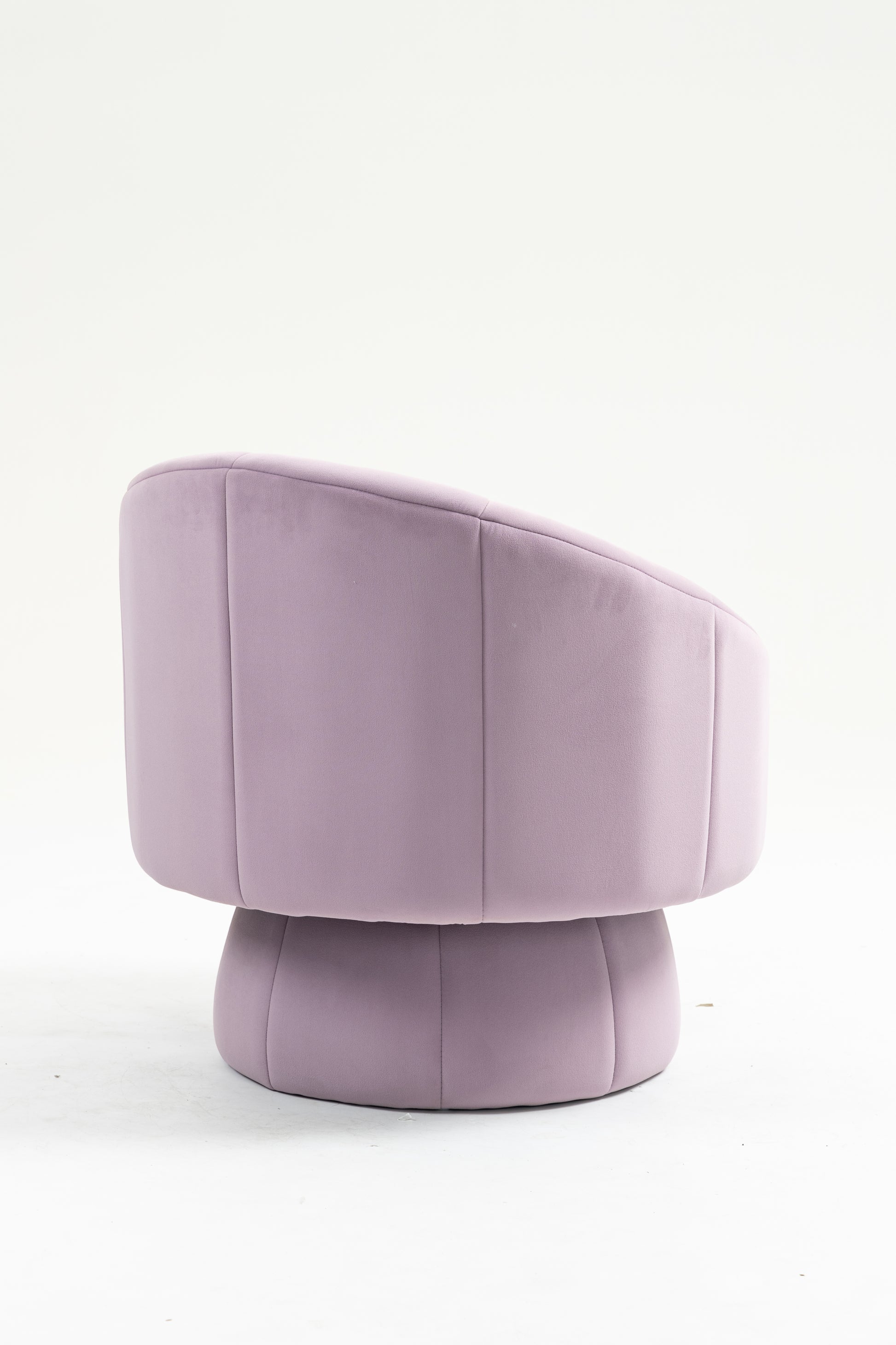 Mid Century Modern Accent Chair With Wood Frame, Upholstered Living Room Chairs With Waist Cushion, Reading Armchair For Bedroom Sunroom Purple Velvet