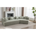 And Upgraded Extended Edition Modular Sofamodern Minimalist Style Sofa, Upholsteredfree Combination, Round Fiber Fabric, Anti Wrinkle Fabric,Dimension Extension,Green Green Polyester Primary Living Space Medium Soft Tight Back Modern Flared Arms Fiber