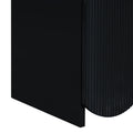 Vertical Stripes And Wavy Design Of A Four Door Cabinet Cabinet Suitable For Hallway, Entryway, Living Room 3 4 Spaces Black Primary Living Space Artsy Mdf