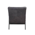 Grey And Matt Iron Accent Chair With Metal Leg Grey Primary Living Space Genuine Leather
