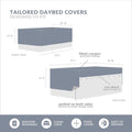6 Piece Reversible Plaid Daybed Cover Set Grey Daybed Grey Polyester