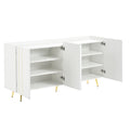 Luxurious Shoe Cabinet With 5 Metal Legs, Modern Tv Stand With 4 Adjustable Shelves For Tvs Up To 70