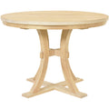 5 Piece Rustic Round Pedestal Extendable Dining Table Set With 15.7