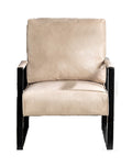 Direct Classic Mid Century Modern Accent Chair With Durable Square Metal Frame, Armchair For Living Room, Bedroom, Home Office In Spotted Microfiber Upholstery, Light Camel Light Camel Microfiber